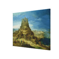 The Building of the Tower of Babel Stretched Canvas Prints