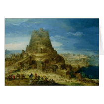 The Building of the Tower of Babel Card