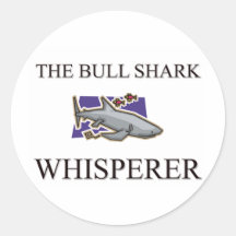 The Bull Shark Whisperer Round Stickers