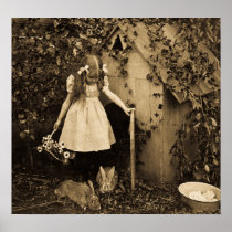 The Bunny Herder (Sepia) Print