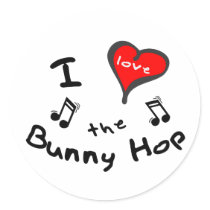 the Bunny Hop Gifts - I Heart the Bunny Hop stickers