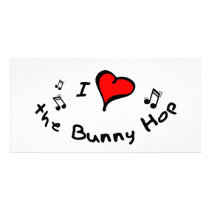 the Bunny Hop I Heart-Love Gift photo cards