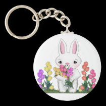The Bunny In The Garden  Keychain keychains