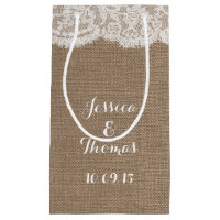 The Burlap & Lace Wedding Collection Gift Bags Small Gift Bag
