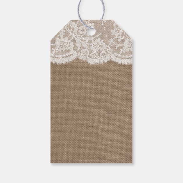 The Burlap & Lace Wedding Collection Tags Pack Of Gift Tags