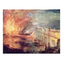The Burning Of The Houses Of Parliament By Turner Custom Announcement