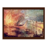 The Burning Of The Houses Of Parliament By Turner Postcard