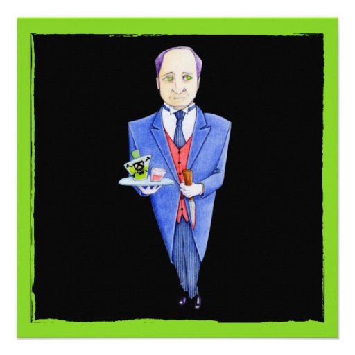 The Butler black Murder Mystery Invitation