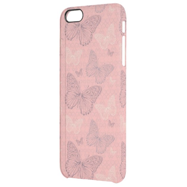 The Butterfly Pink Uncommon Clearlyâ„¢ Deflector iPhone 6 Plus Case