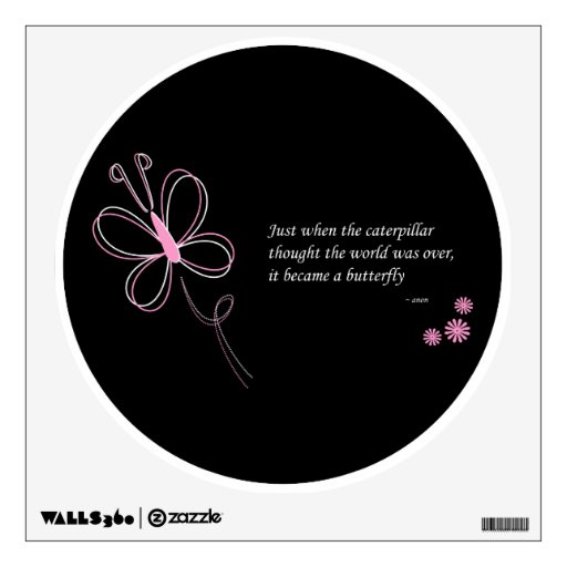 The Butterfly Quote Wall Decal Zazzle