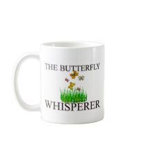 The Butterfly Whisperer mugs by AnimalShirts The Butterfly Whisperer mugs