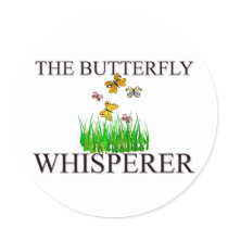 The Butterfly Whisperer stickers by AnimalShirts The Butterfly Whisperer stickers