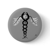 The Caduceus Button