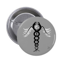 The Caduceus Button