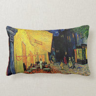 The cafe terrace on the place du forum, Arles, at Throw Pillow