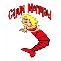 The Cajun Mermaid t-shirts by figstreetstudio The Cajun Mermaid t-shirts