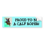 The Calf Roper-Whimsical Horse Collection Bumper Stickers