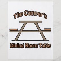 The campers dining room table flyers