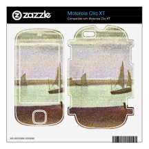 The canal at Gravelines by Georges Seurat Skin For Motorola Cliq XT