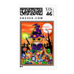 The candies spell stamps