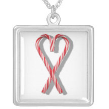 The Candy Canes Heart Collection Pendants