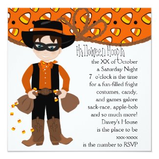 The Candy COrn Bandit 5.25x5.25 Square Paper Invitation Card