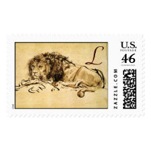 THE CAPE LION LYING DOWN, Sepia Brown ,Black Postage Stamps