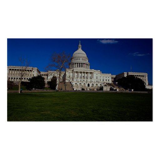 The Capitol building, Washington, D.C., USA Business Card Template (back side)