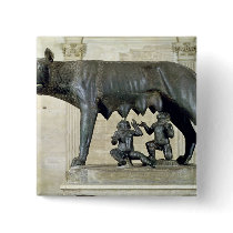 The Capitoline She-Wolf Pinback Buttons