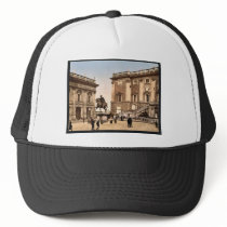 The Capitoline, the piazza, Rome, Italy vintage Ph Mesh Hat