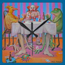 The Card Players wall clocks