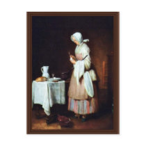 The Caring Maid By Chardin Jean-Baptiste Siméon (B Postcards