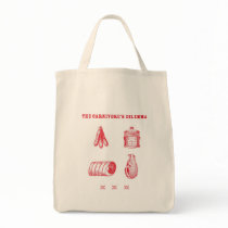 The Carnivore's Dilemma Tote bags by ericar70 The Carnivore's Dilemma Tote bags