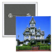 The Carson Mansion in Eureka, California Pinback Button