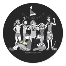 The Cast Shot - B/W stickers by Enjuhneer The Cast Shot - B/W stickers