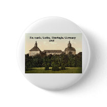 The castle 1905, Gotha, Thuringia, Germany Pinback Button