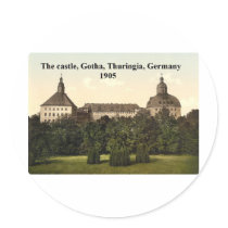 The castle 1905, Gotha, Thuringia, Germany Stickers
