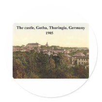 [The castle, Gotha, Thuringia, Germany 1905 Round Stickers