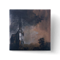 The Castle in the Moonlight Pinback Buttons
