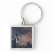 The Castle in the Moonlight Key Chain