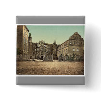The Castle of Dessau, Anhalt, Germany vintage Phot Buttons