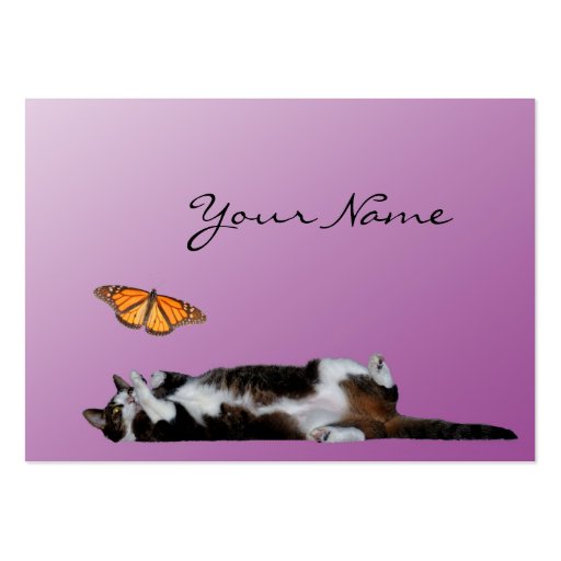 The cat and the butterfly Business card (front side)