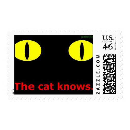 The cat knows stamp