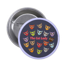 The Cat Lady Buttons