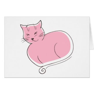 The Cat - Pink Card