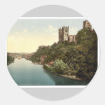 The cathedral and castle from the bridge, Durham, Round Stickers