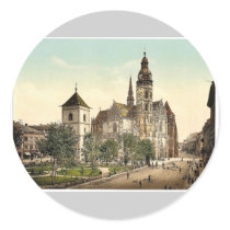 The cathedral, Kaschau, Hungary, Austro-Hungary ra Sticker