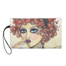 The Cat's Meow Original Art Wrstlet Wristlet Purses