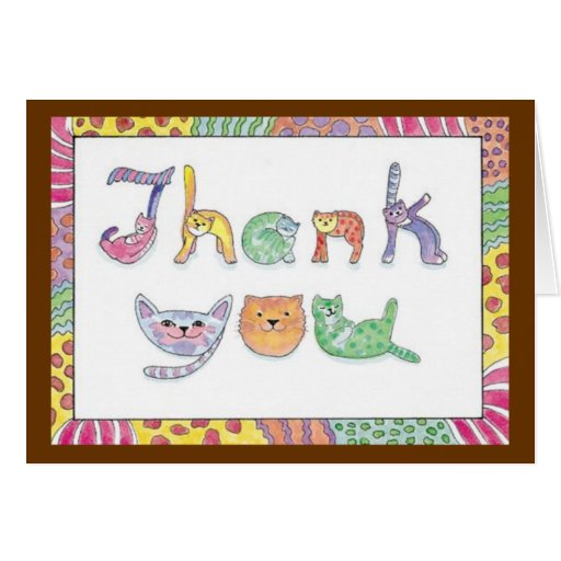 The cat's meow Thank You Card Zazzle