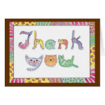 The cat's meow Thank You Greeting Card